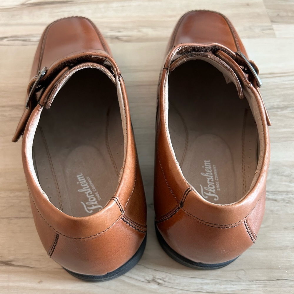 Florsheim Boys' Reveal Monk Jr Strap Cognac Leather Dress Shoes 16541-221 Sz: 7M - Picture 7 of 9